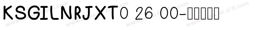 KSGILNRJXT0 26 00字体转换